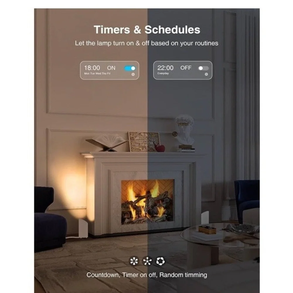Sunvie Smart‎ Floor Can Light 5W RGBW Color Changing Up Lights Indoor With Timer